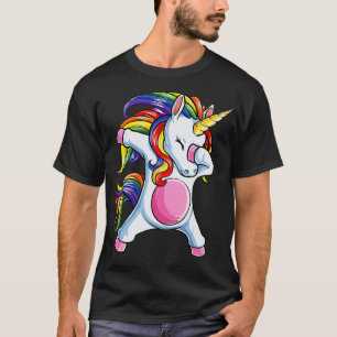Camiseta Dabbing Unicornio Chicas T Niños Mujeres Iris Unic