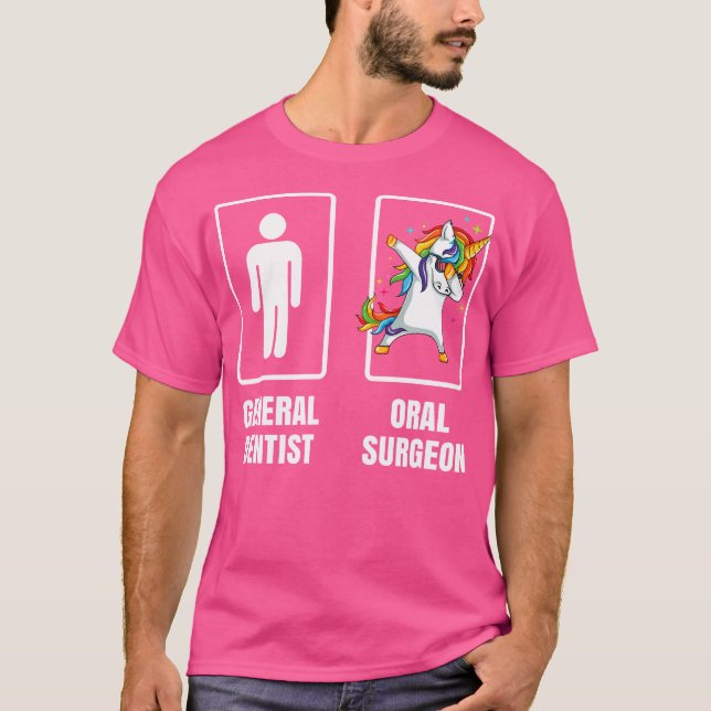 Camiseta Dabbing Unicornio Cirujano Cirugía Oral Docto Dent (Anverso)
