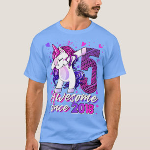 Camiseta Dabbing Unicornio de 5 años Regalos 5 cumpleaños G
