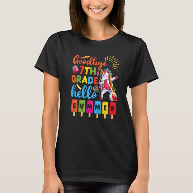Camiseta Dabbing Unicornio de séptimo grado profesor de sec (Anverso)
