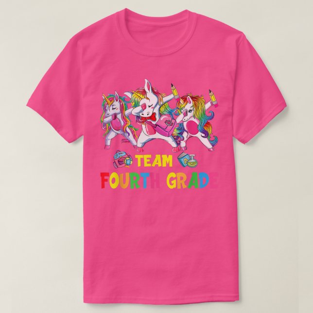 Camiseta Dabbing Unicornio Equipo de 4º grado Profesor Fir (Diseño del anverso)