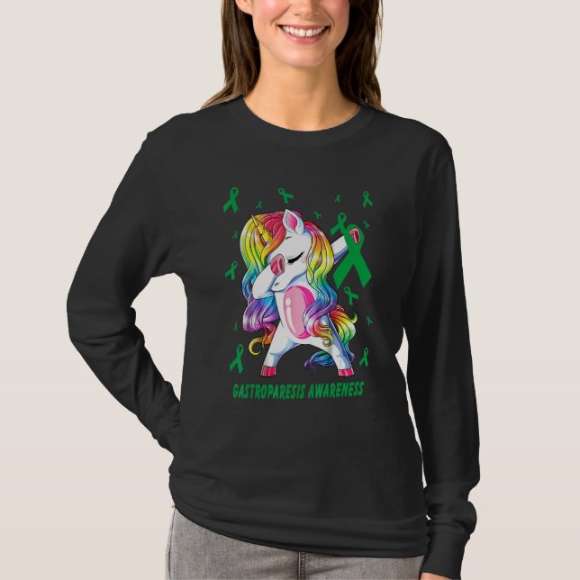 Camiseta Dabbing Unicornio Gastroperesis Guerrero de la con (Anverso)