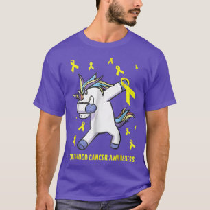 Camiseta Dabbing Unicornio Guerrero del Cáncer Infantil