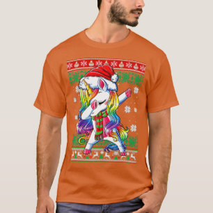 Camiseta Dabbing Unicornio Navidades sudadoras feas Santa H