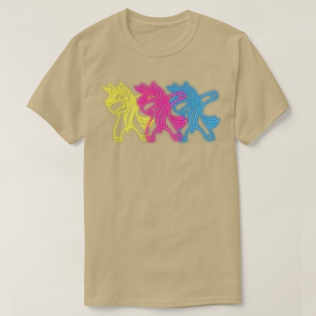 Camiseta Dabbing Unicornio obsequio de mujeres de Rótulo re (Diseño del anverso)