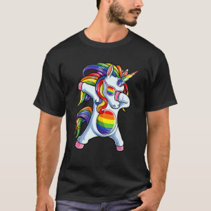 Camiseta Dabbing Unicornio Orgullo Gay Lgbt Lesbiana Arcoir
