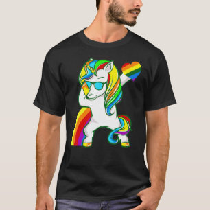 Camiseta Dabbing Unicornio Orgullo Gay Lgbt Lgbt Lesbian Ra