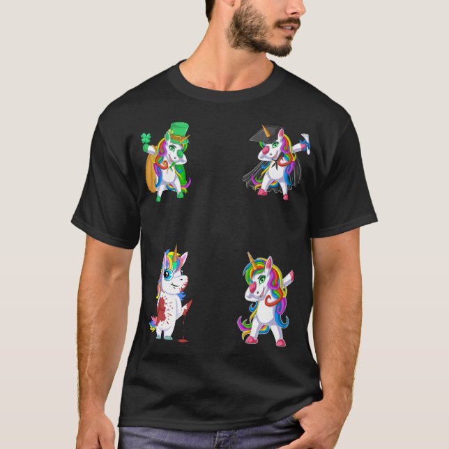 Camiseta dabbing unicorns (Anverso)
