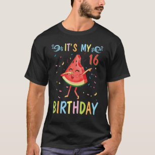 Camiseta Dabbing Watermelón feliz para mí de 16 años