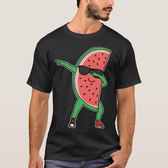 Camiseta Dabbing Watermelon Kawaii Dab Summer Fruit Melon L (Anverso)