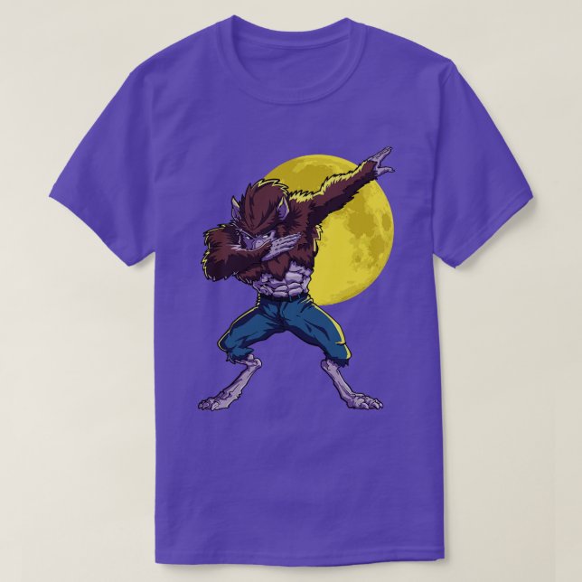 Camiseta Dabbing Werewolf Halloween Costume Funny Zombie Mo (Diseño del anverso)
