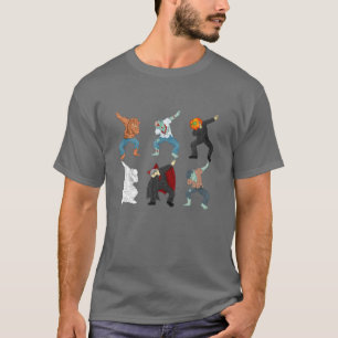 Camiseta Dabbing Werewolf Zombie Vampis Ghost Halloween Co