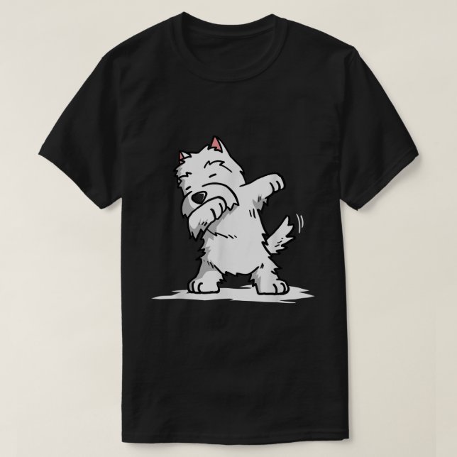Camiseta Dabbing Westie Funny West Highland White Terrier (Diseño del anverso)