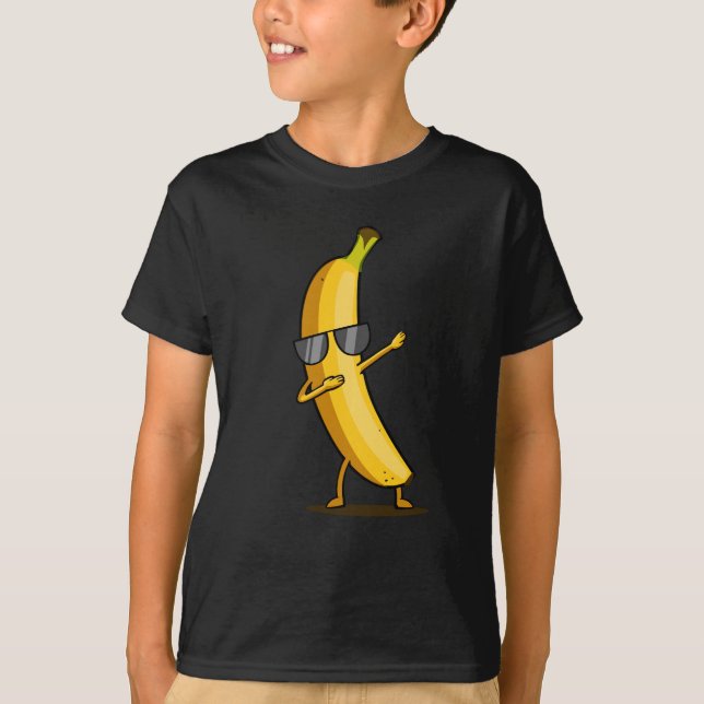 Camiseta Dabbing Yellow Banana Dab Funny Dancing Fruit (Anverso)