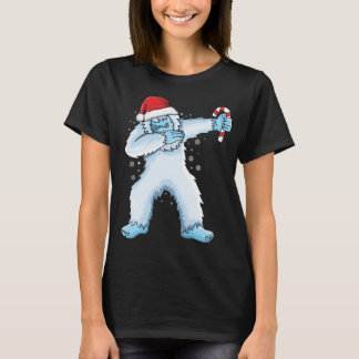 Camiseta Dabbing Yeti Navidad Sasquatch