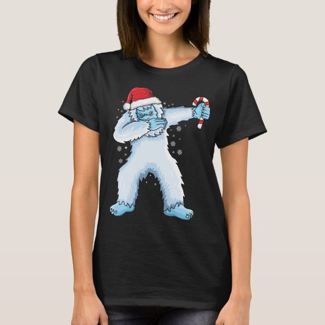 Camiseta Dabbing Yeti Navidad Sasquatch (Anverso)