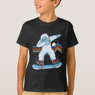 Camiseta Dabbing Yeti Vintage Snowboard Retro Sno
