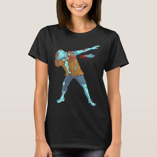 Camiseta Dabbing Zombie  Halloween Boys Kids Dab Cute Zombi (Anverso)