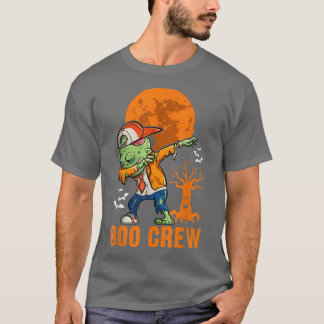 Camiseta Dabbing Zombie, Halloween, Naranja Moon, Boo Crew 