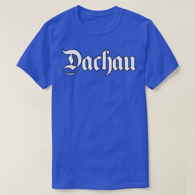 Camiseta Dachau escrito con letra gótica (Diseño del anverso)
