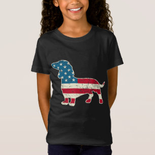 Camiseta Dachshund 4 de julio Perro amante Regalo Hombres M