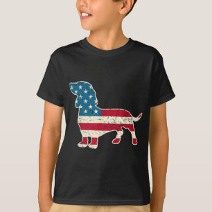 Camiseta Dachshund 4 de julio Perro amante Regalo Hombres M