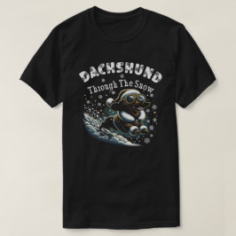 Camiseta Dachshund a través de la Nieve
