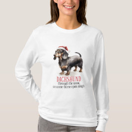 Camiseta Dachshund A Través De La Nieve
