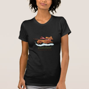 Camiseta Dachshund A Través De La Nieve