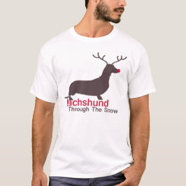 Camiseta Dachshund A Través De La Nieve