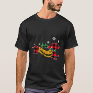 Camiseta Dachshund A Través De La Nieve Perro Doxie Tocó A 