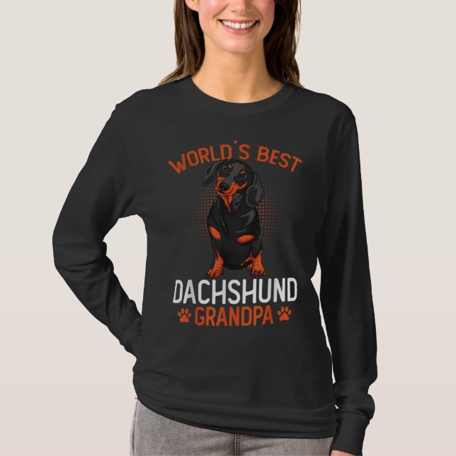 Camiseta Dachshund Abuelo Funny Weenie Perro Lover Weiner D (Anverso)