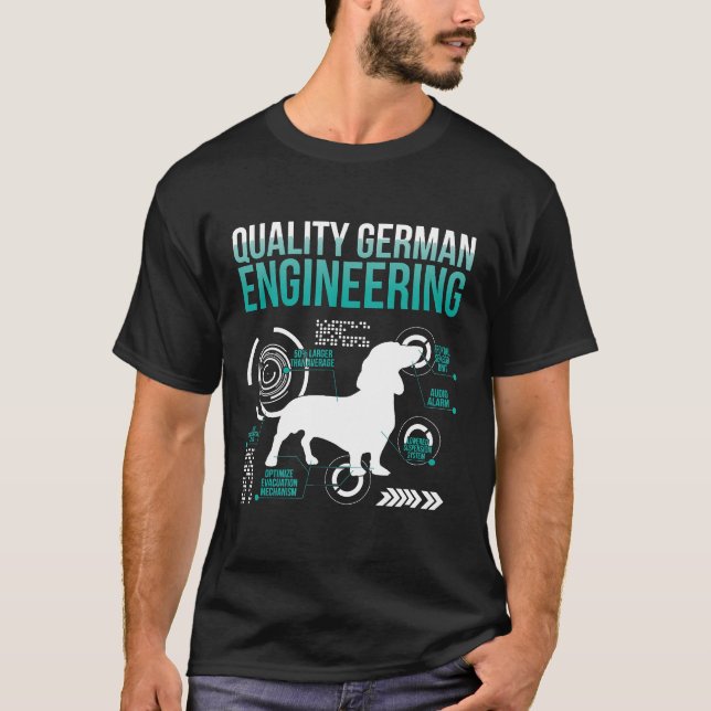 Camiseta Dachshund alemán sarcástico de Chiste de Perro Wei (Anverso)