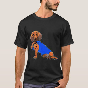 Camiseta Dachshund amo a mamá tatuado día de la madre mamá