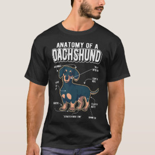 Camiseta Dachshund Anatomy Funny Dog