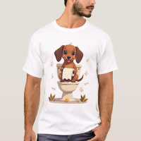 Dachshund Antiguo Lindo en el Baño de Dibujos Anim