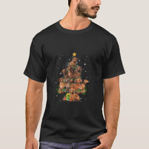 Camiseta Dachshund Árbol de Navidad Divertido perro amante