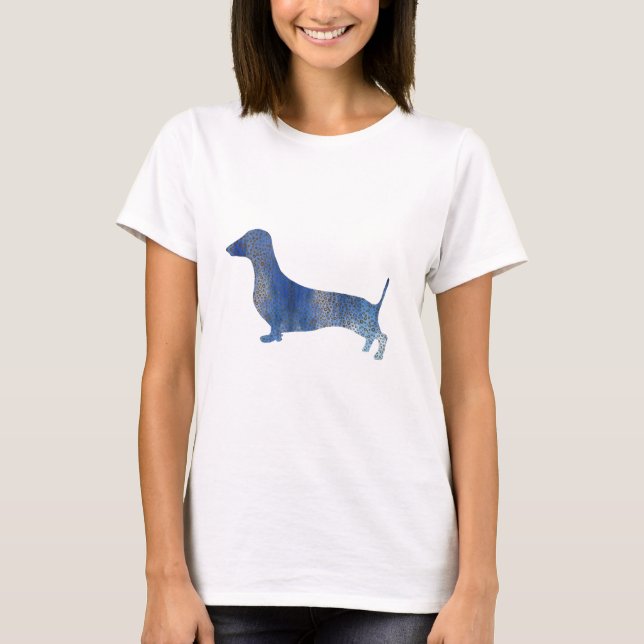Camiseta Dachshund azul (Anverso)