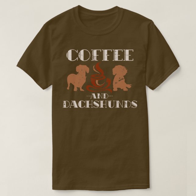 Camiseta Dachshund Barista Animal Gift Wiener Dog (Diseño del anverso)