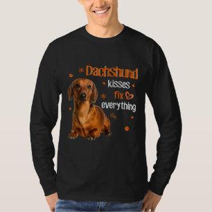 Camiseta Dachshund besa arregla todo lo que Dachshund ama