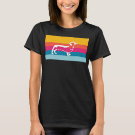 Camiseta Dachshund by colorful stripes