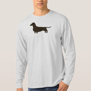 Camiseta Dachshund cabelludo liso de la silueta el   del