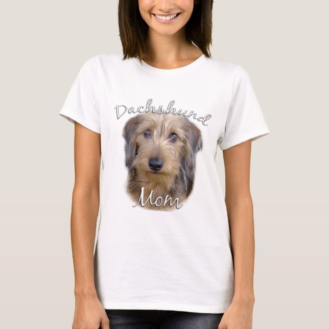 Camiseta Dachshund (cableado) Mamá 2 (Anverso)