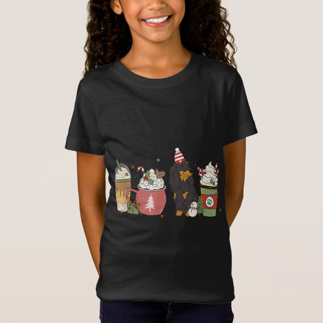 Camiseta Dachshund Café Latte Navidades de invierno Perro M (Anverso)