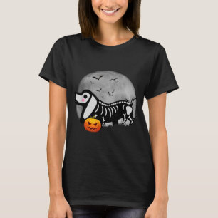 Camiseta Dachshund Calabaza Halloween Para Mujeres Perro Sa