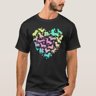 Camiseta Dachshund Cardiopatía Colorida Doxie Sausage Dogen