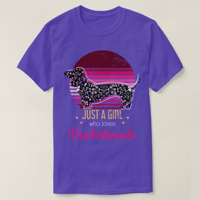 Camiseta Dachshund, Chica del amante de los perros venecian (Diseño del anverso)