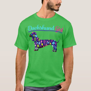 Camiseta Dachshund Chica Vintage Wiener Dog