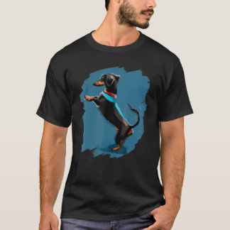 Camiseta Dachshund Chiweenie Wiener Perro bailando danza re
