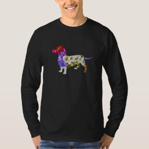 Camiseta Dachshund Chiweenie Wiener Perro Flor tropical